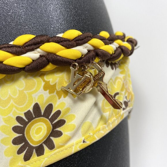 LOUIS VUITTON Yellow/Brown Monogram Flower Print Bikini  *AS IS* - Picture 8 of 14
